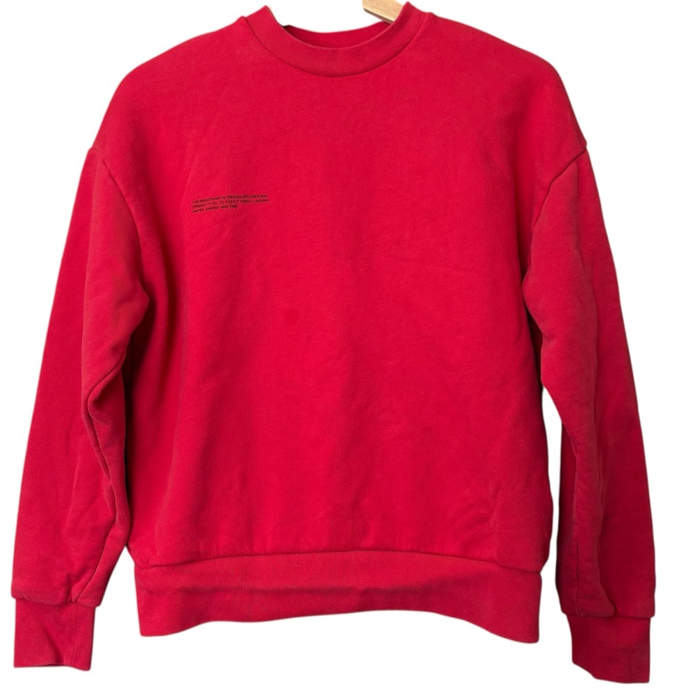 Pangaia Sweatshirt in Goji Red 100%‎ Organic Cotton Size XXS